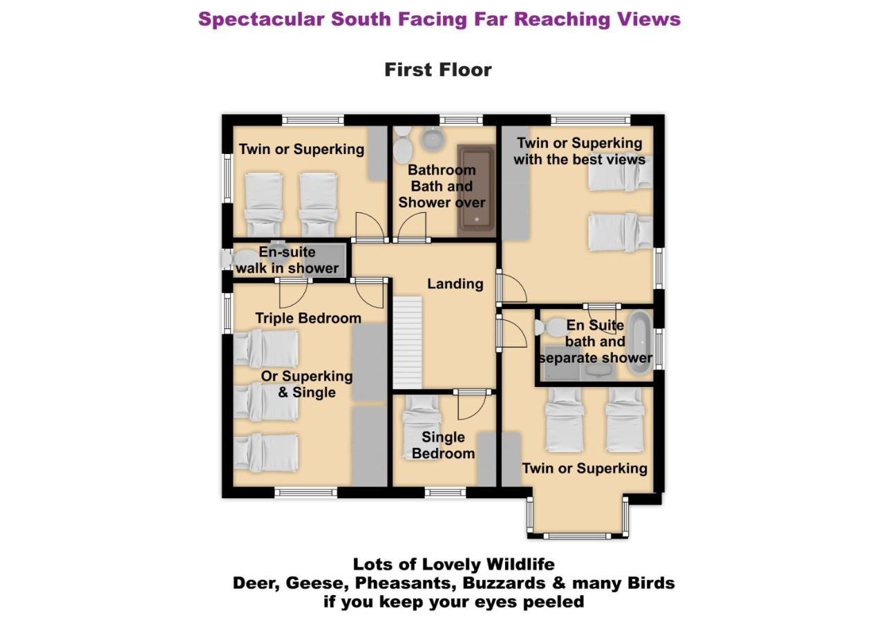 South View Country House Sleeps 12 - Hot Tub - Views Henley-in-Arden Exterior photo